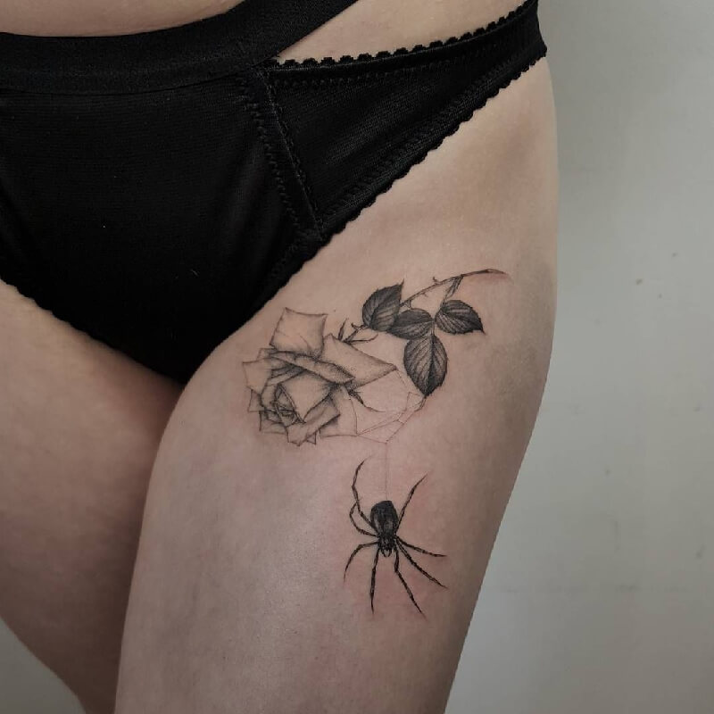 тату паук - татуировка паук -значение тату паук - тату паук эскизы - тату с пауком фото